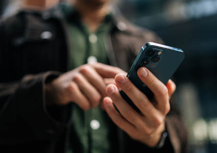 person holding a phone